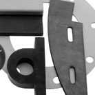 Cut and molded rubber samples