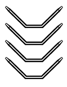Molded U-cleat pattern