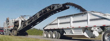 Road-Away road milling belt application shot