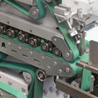Folder-gluer belt application shot