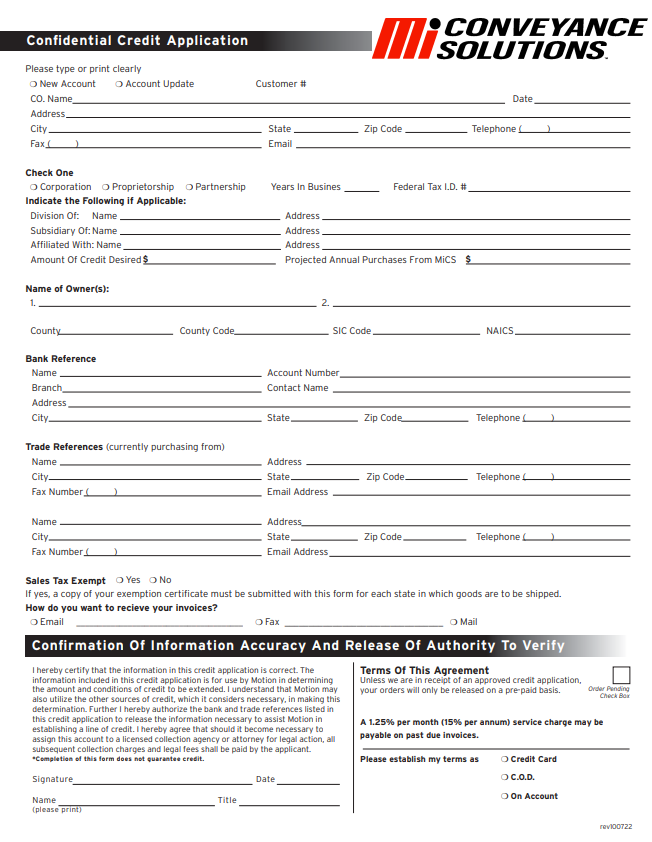 Apache Customer Credit Application
