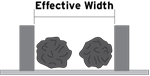 Sidewall belt width illustration