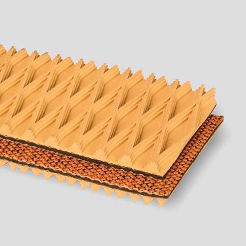 2-Ply 150# Polyester Tan SBR Siped Diamond Top x Bare