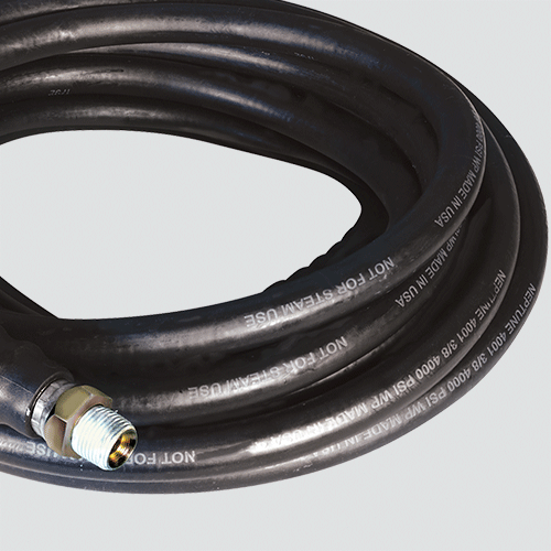 3/8" x 25' 4000 PSI Pressure Washer Hose Assembly — Male x Male Swivel