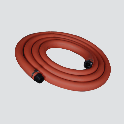 1" x 12' Red EPDM Chemical Transfer Pump Hose — Assembly