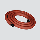 1" x 12' Red EPDM Chemical Transfer Pump Hose — Assembly
