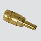 1/4" Quick Disconnect Socket x 1/4" Hose Barb Air Hose Adapter — Brass