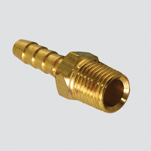 10 PK BRASS AIR HOSE BARB FITTINGS 1/4 X 3/8 MALE PIPE 102-4-6 AIR/WATER/FUEL 