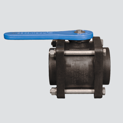 2" Male Pipe Thread x Male Cam Coupler Compact Bolted Polypropylene Ball Valve