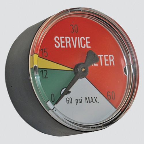 2" 15 PSI Hydraulic Filter Service Indicator Gauge