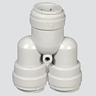 1/2" Two Way Divider Union Push-In Fitting