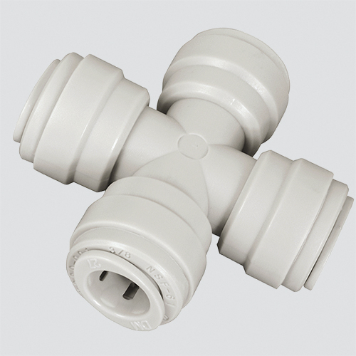 1/4" Four Way Cross Union Push-In Fitting
