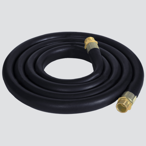 1" x 12' Black EPDM Chemical Transfer Pump Hose — Assembly