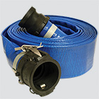 Blue Standard-Duty PVC Layflat Discharge Hose