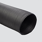 10" Black Rubber Flexible Ducting Hose — Bulk/Uncoupled
