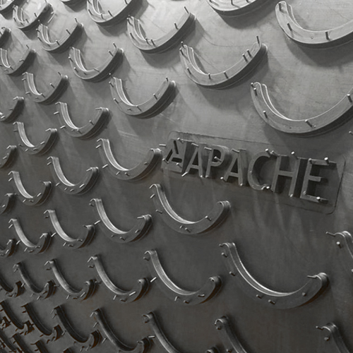 2-Ply 220# 1/8 x 1/16 Apache PowerCleat® with 1/2 High x 6 Overall  Width Molded Crescents
