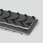 Interwoven 120# Polyester Black PVC Crescent Top x Brushed
